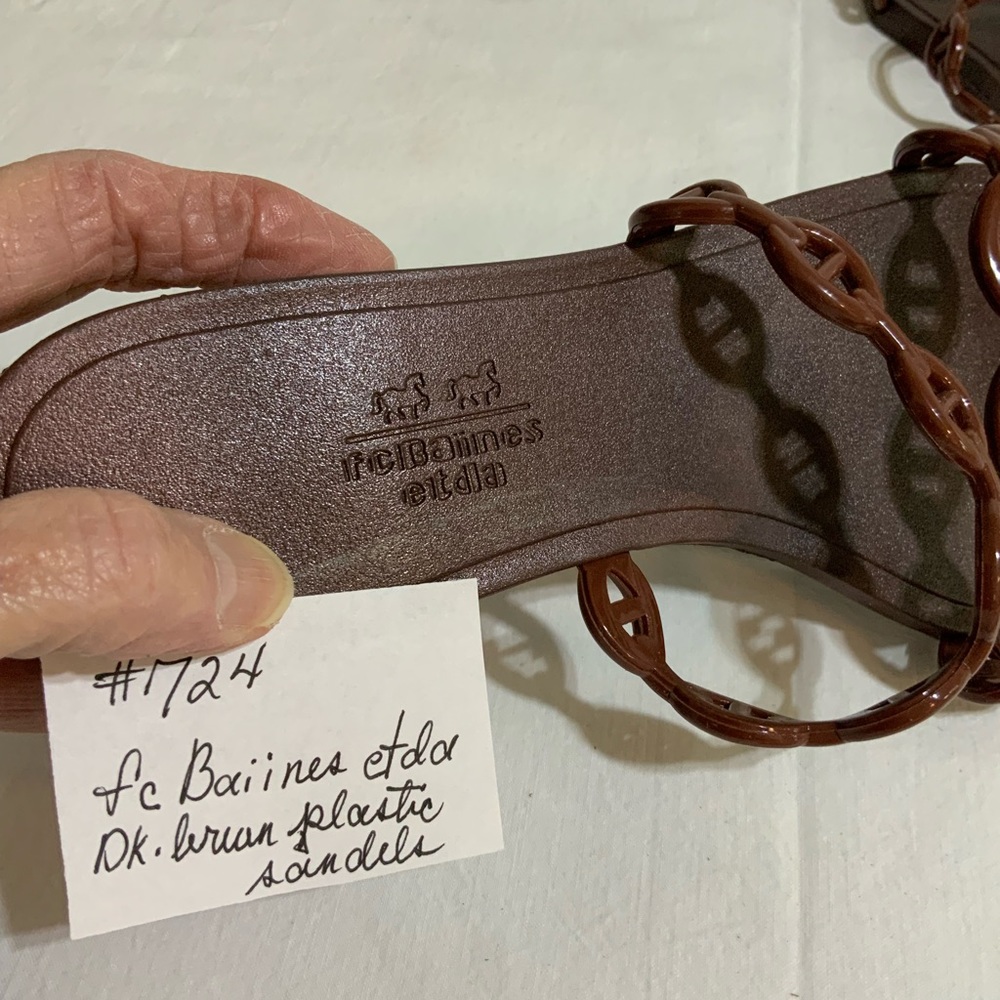 Fc Balinese Etda - dark brown jelly sandals. - Picture 5 of 6